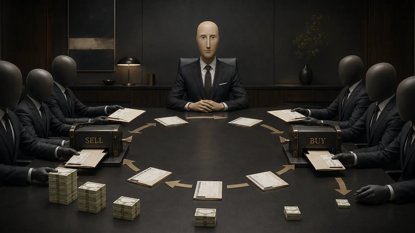 Chairman Stonks presiding over repeated sell and buy rotations as the capital base shrinks